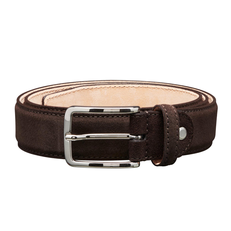 Suede Belt Dark Brown