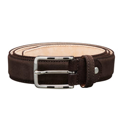Suede Belt Dark Brown